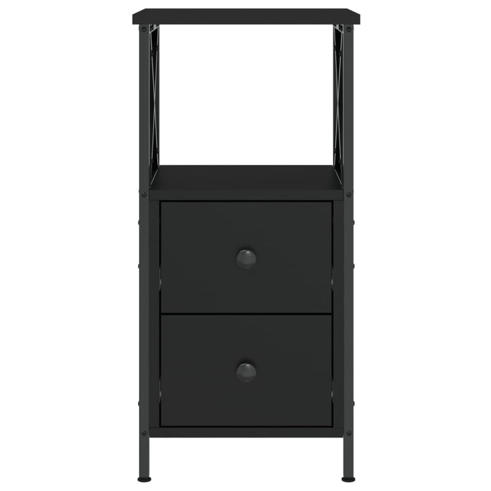 Nachttische 2 Stk. Schwarz 34x35,5x70 cm Holzwerkstoff