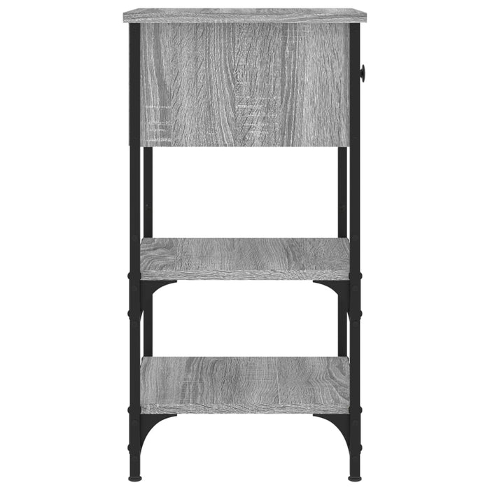 Nachttische 2 Stk. Grau Sonoma 34x36x70 cm Holzwerkstoff