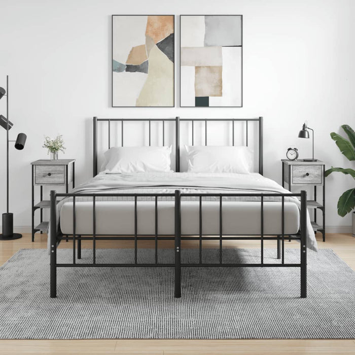 Nachttische 2 Stk. Grau Sonoma 34x36x70 cm Holzwerkstoff