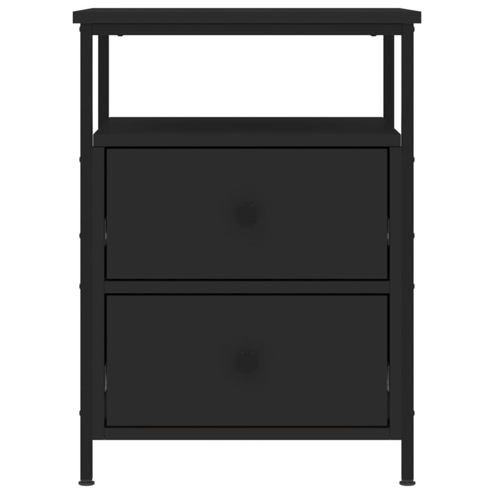 Nachttische 2 Stk. Schwarz 44x45x60 cm Holzwerkstoff