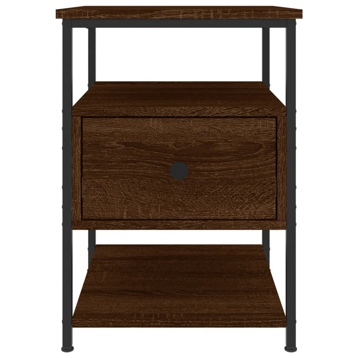 Nachttische 2 Stk. Braun Eichen-Optik 40x42x56 cm Holzwerkstoff