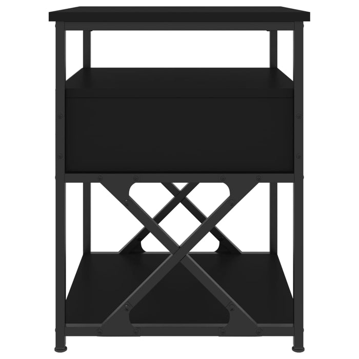 Nachttische 2 Stk. Schwarz 40x42x55 cm Holzwerkstoff