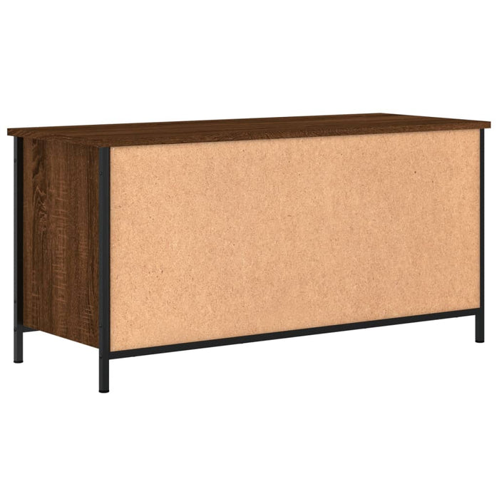 TV cabinet brown oak look 100x40x50 cm wood material
