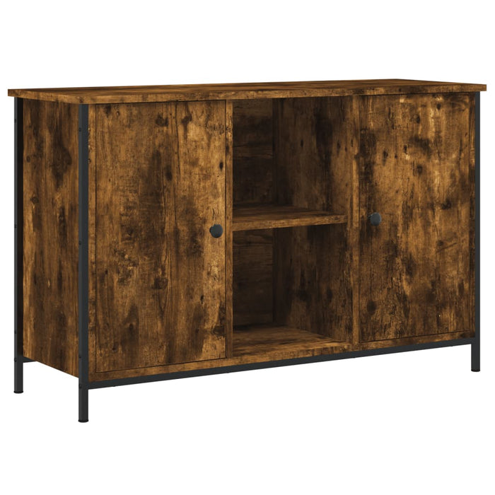 TV cabinet smoked oak 100x35x65 cm wood material