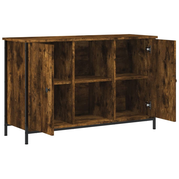 TV cabinet smoked oak 100x35x65 cm wood material