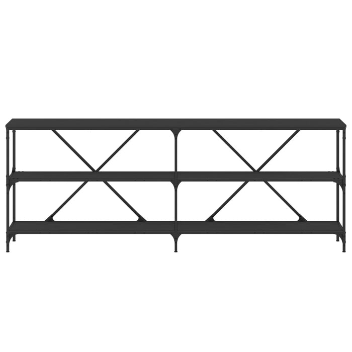 Konsolentisch Schwarz 200x30x75 cm Holzwerkstoff und Eisen