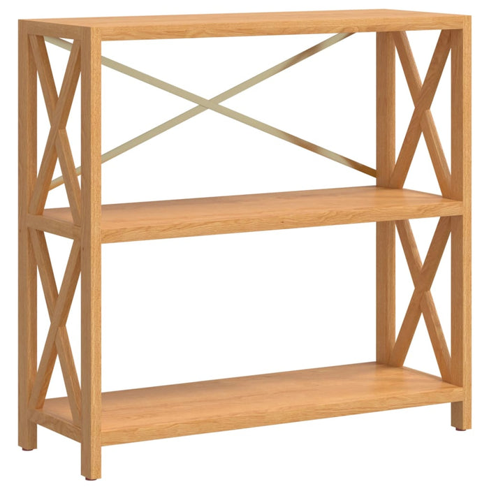 Shelf with 3 shelves 80x30x78 cm solid oak wood