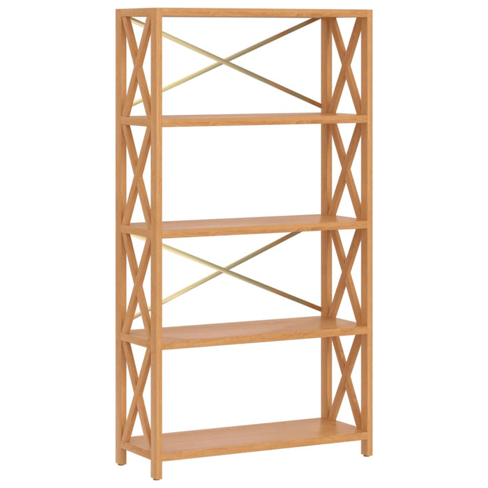 Shelf with 5 shelves 80x30x146 cm solid oak wood