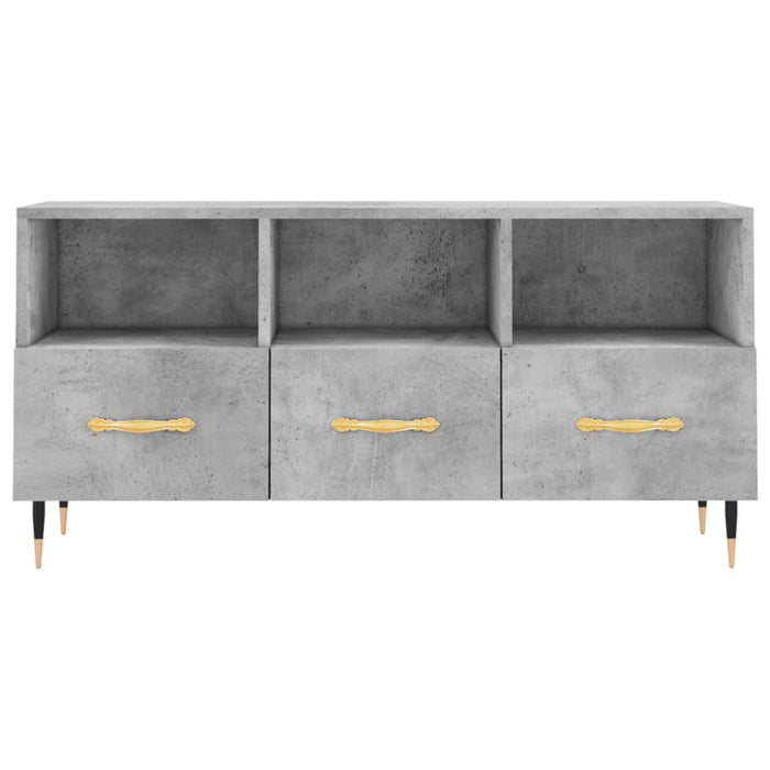 TV-Schrank Betongrau 102x36x50 cm Holzwerkstoff