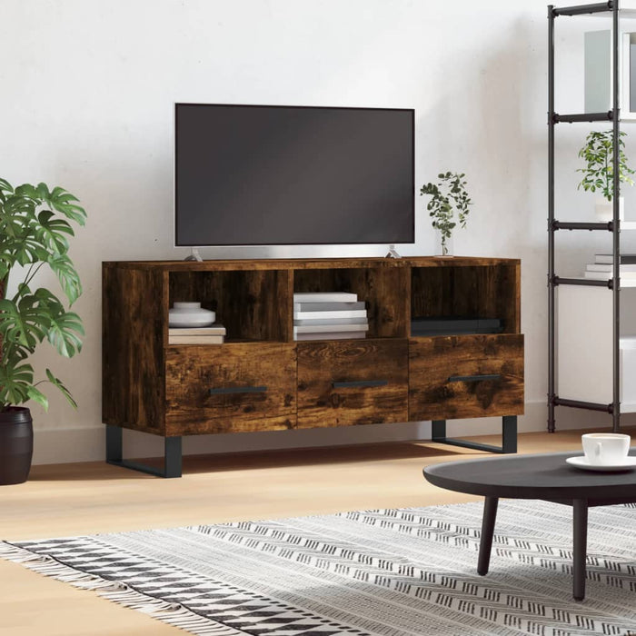 TV-Schrank Räuchereiche 102x36x50 cm Holzwerkstoff