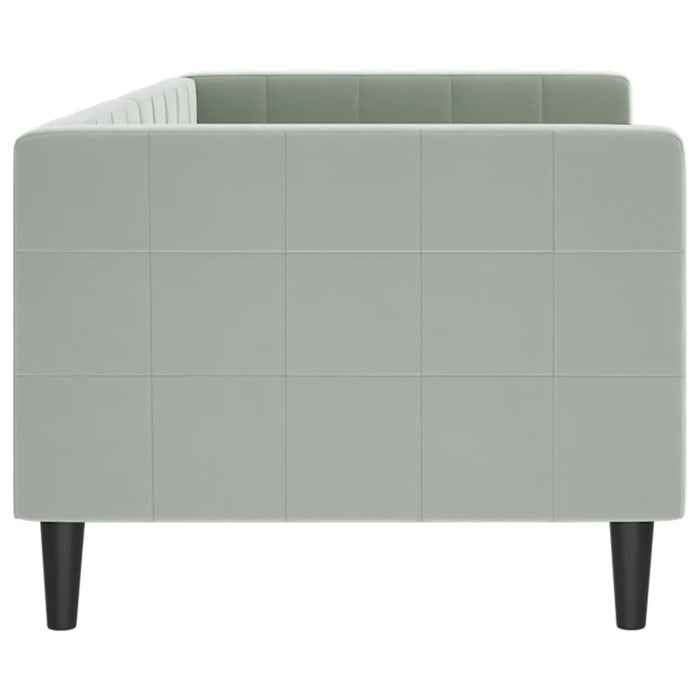 Tagesbett Hellgrau 80x200 cm Samt