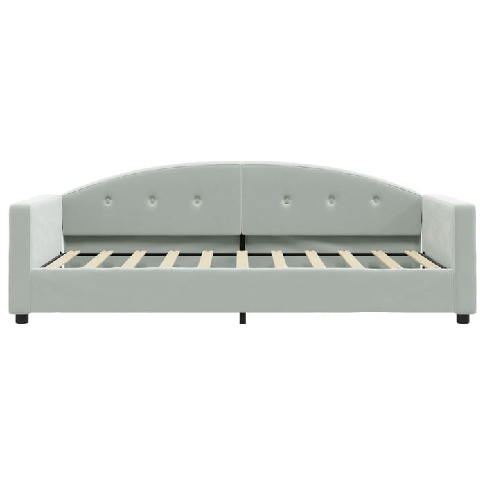 Tagesbett Hellgrau 80x200 cm Samt