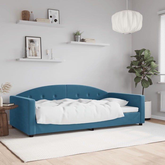 Tagesbett Blau 100x200 cm Samt