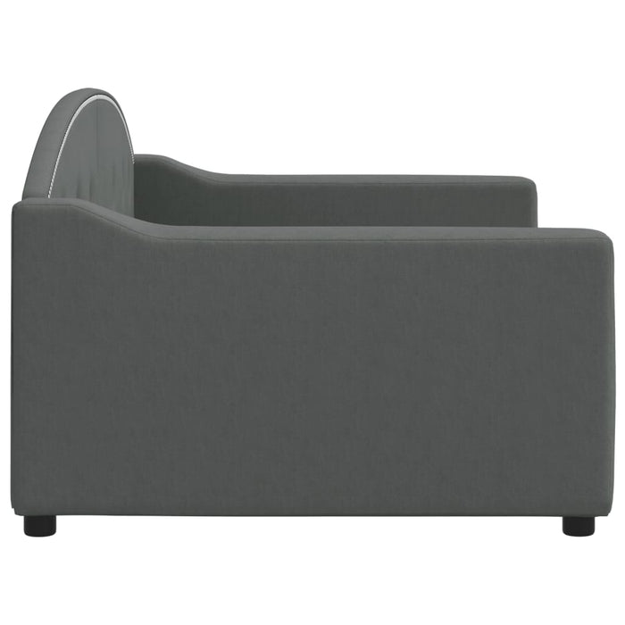 Tagesbett Dunkelgrau 90x190 cm Stoff