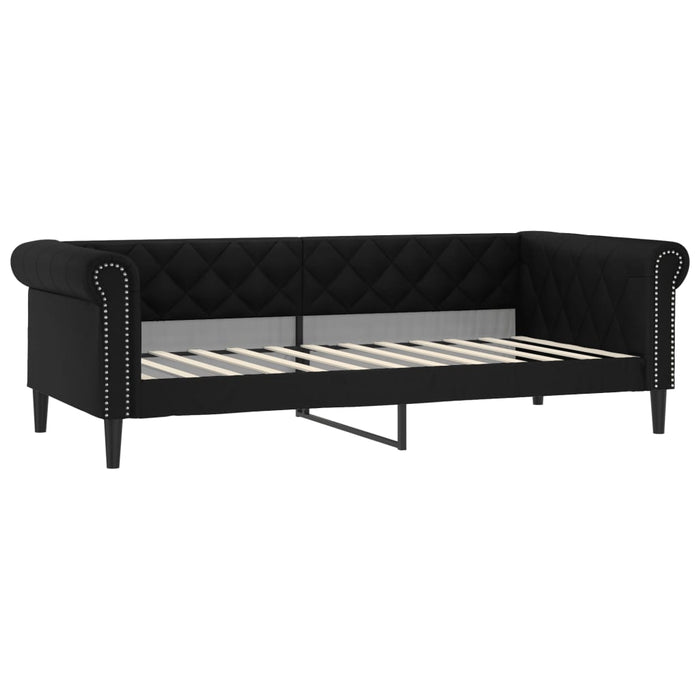 Daybed black 80x200 cm faux leather