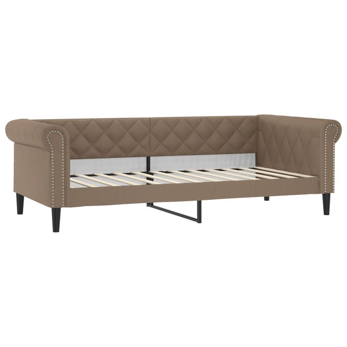 Daybed cappuccino brown 80x200 cm faux leather