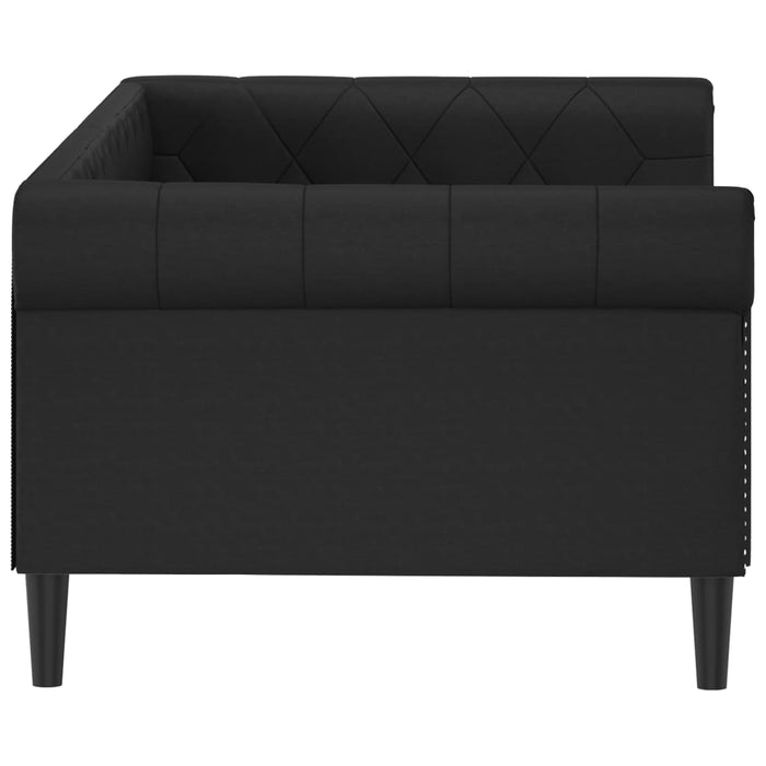 Daybed black 90x190 cm faux leather