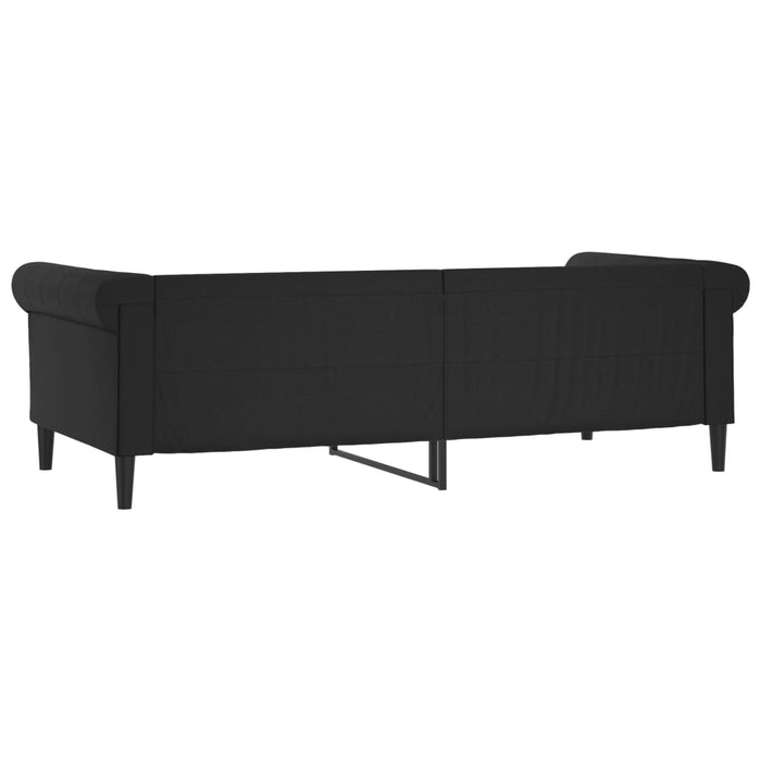 Daybed black 90x190 cm faux leather