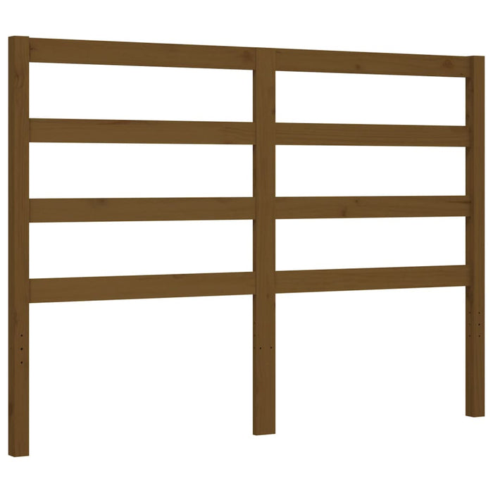 Massivholzbett mit Kopfteil Honigbraun 120x200 cm
