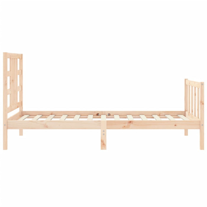 Massivholzbett mit Kopfteil 90x190 cm