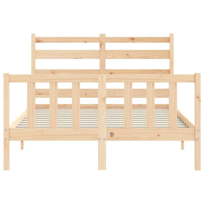 Massivholzbett mit Kopfteil 140x190 cm