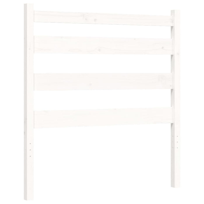 Massivholzbett mit Kopfteil Weiß 90x200 cm