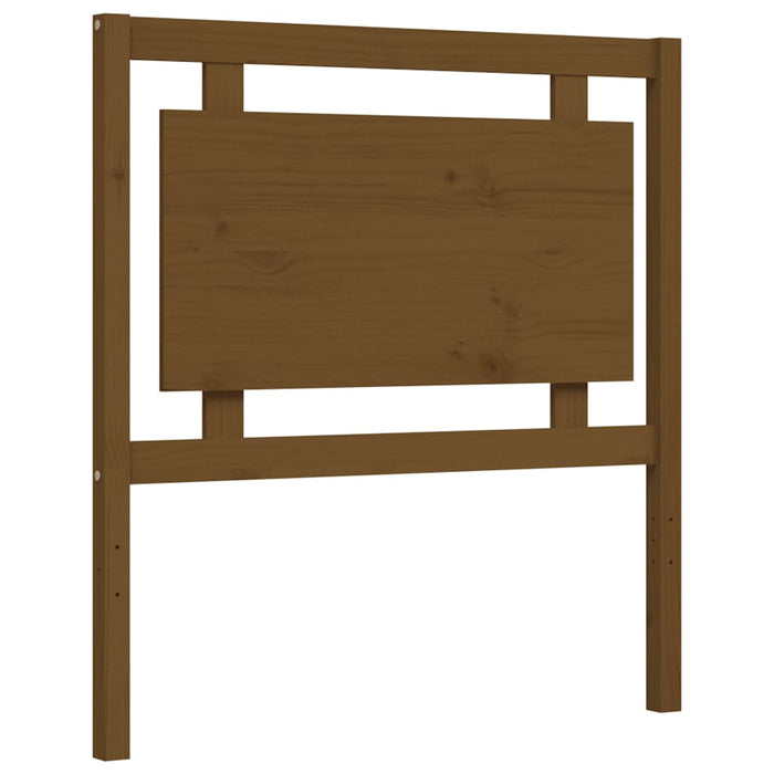 Massivholzbett mit Kopfteil Honigbraun 90x190 cm