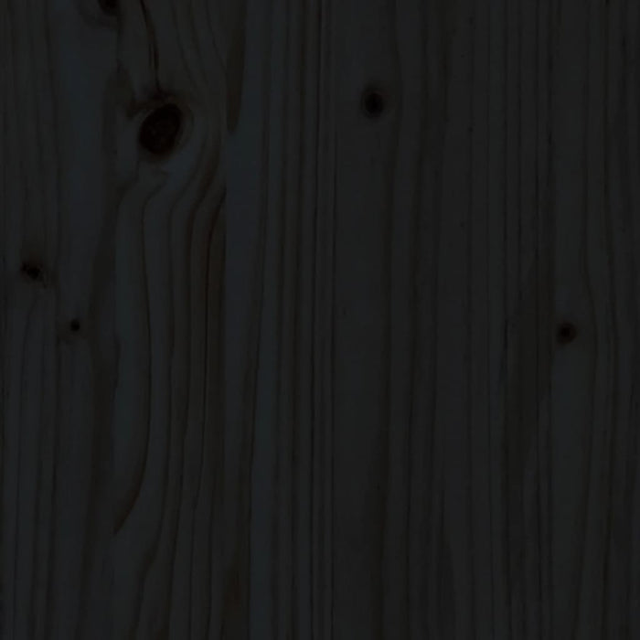 Massivholzbett mit Kopfteil Schwarz 120x200 cm