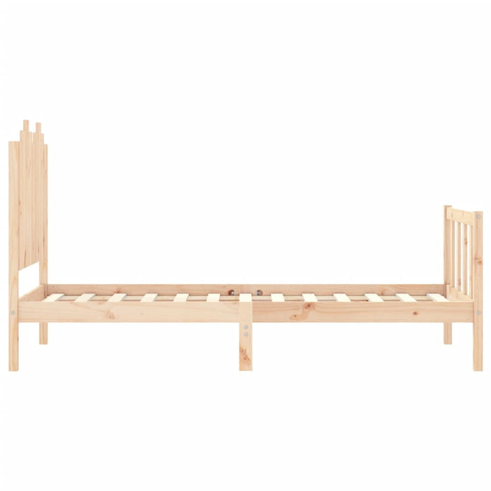 Massivholzbett mit Kopfteil 90x190 cm