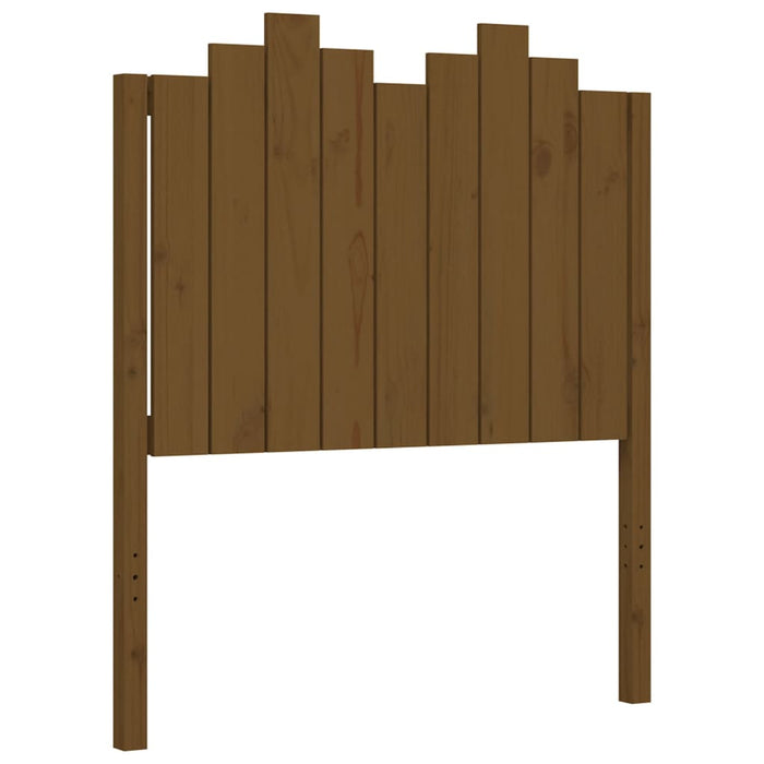 Massivholzbett mit Kopfteil Honigbraun 90x190 cm
