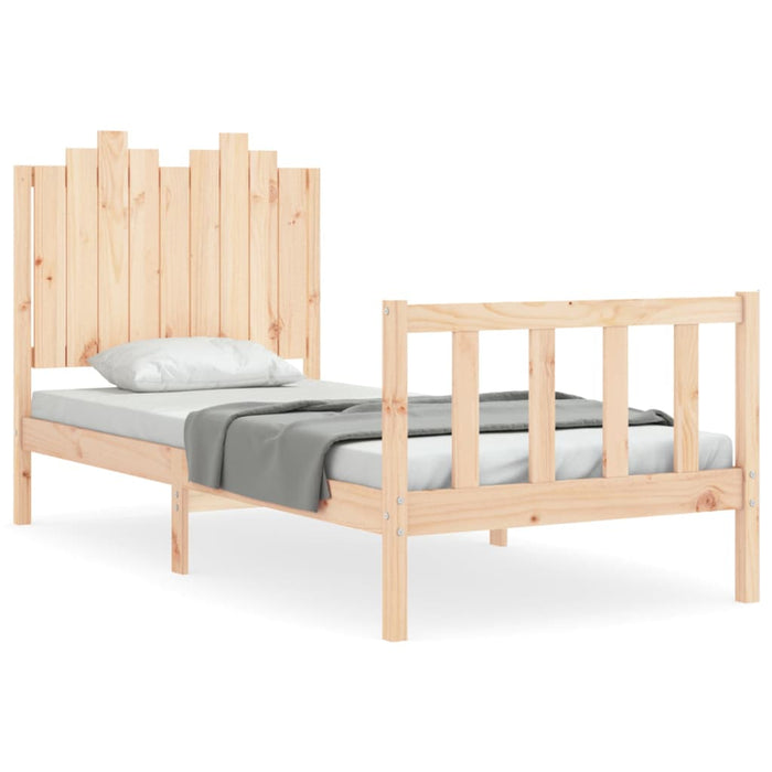 Massivholzbett mit Kopfteil 90x200 cm