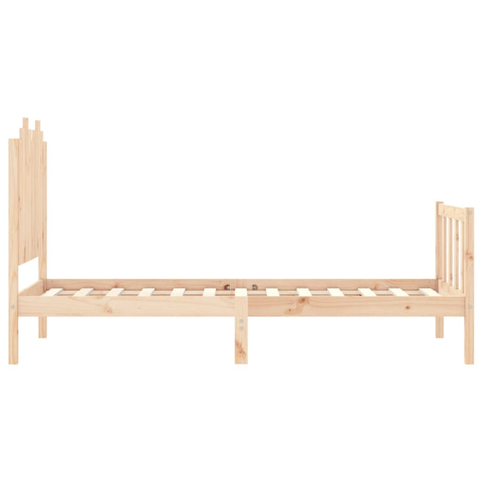 Massivholzbett mit Kopfteil 90x200 cm
