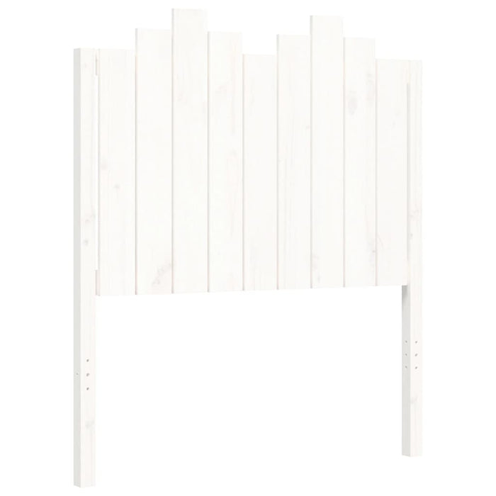 Massivholzbett mit Kopfteil Weiß 90x200 cm