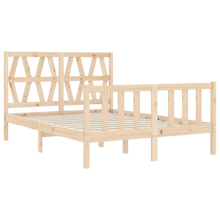 Massivholzbett mit Kopfteil 140x190 cm