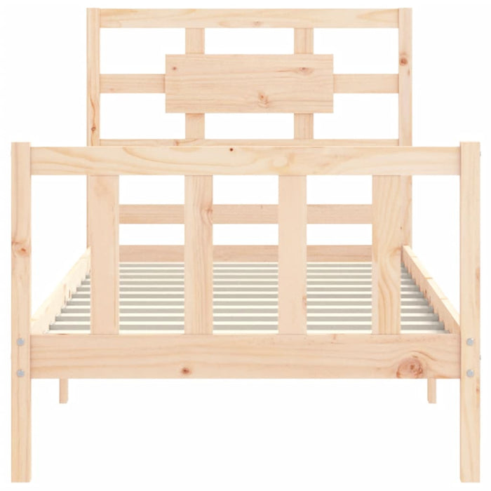 Massivholzbett mit Kopfteil 90x200 cm