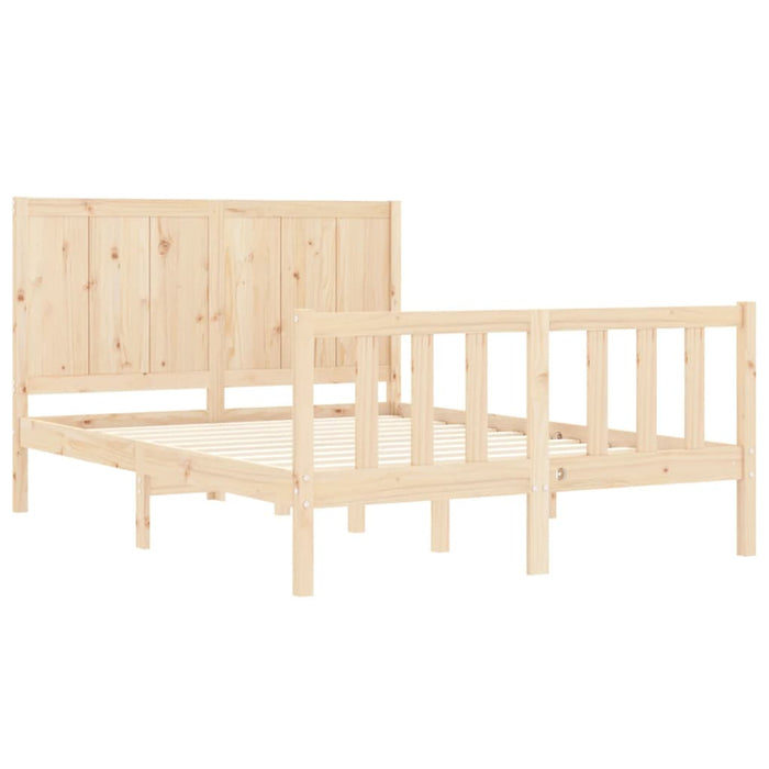Massivholzbett mit Kopfteil