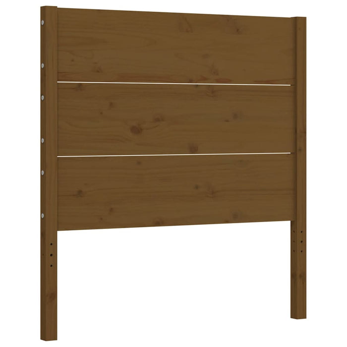 Massivholzbett mit Kopfteil Honigbraun 100x200 cm
