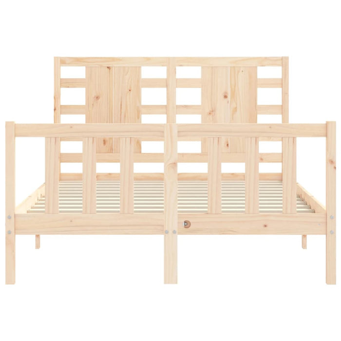 Massivholzbett mit Kopfteil 140x190 cm
