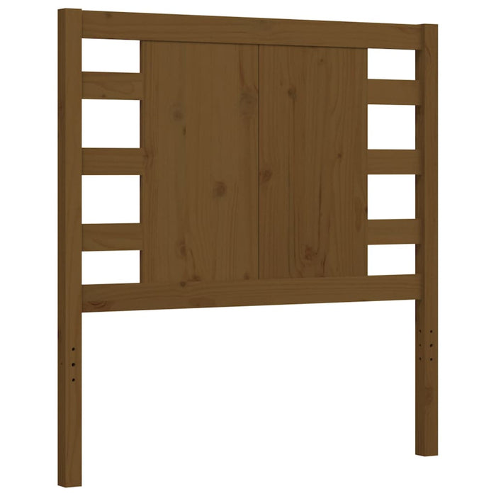 Massivholzbett mit Kopfteil Honigbraun 90x200 cm