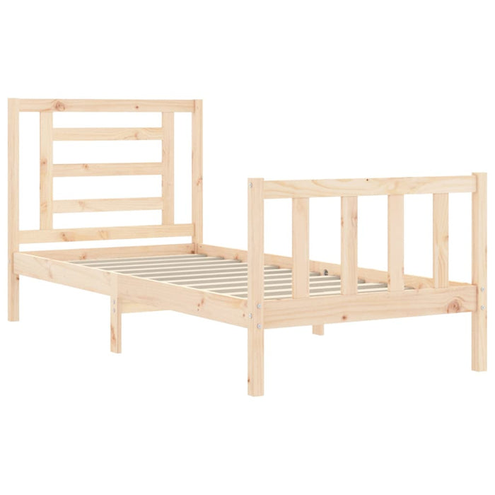 Massivholzbett mit Kopfteil