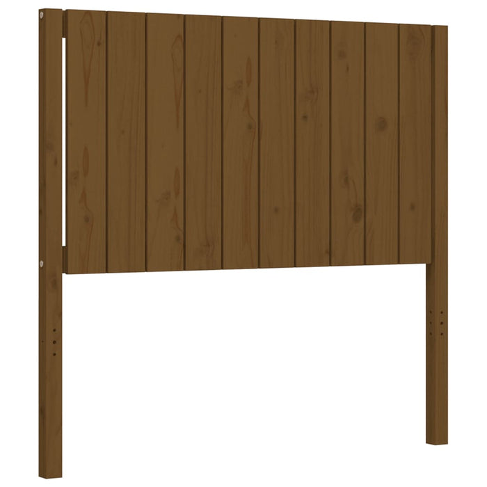 Massivholzbett mit Kopfteil Honigbraun 100x200 cm
