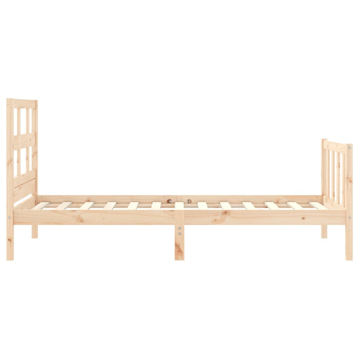 Massivholzbett mit Kopfteil 90x200 cm