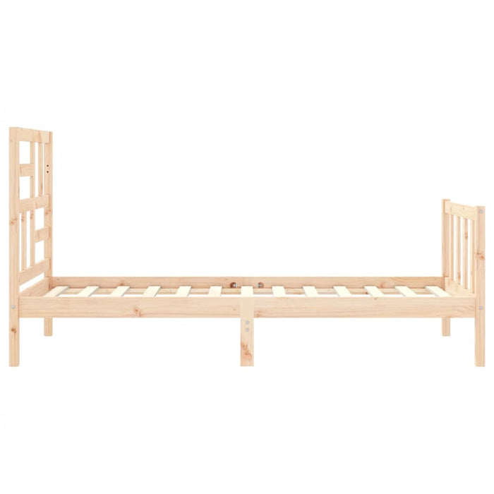 Massivholzbett mit Kopfteil 90x200 cm