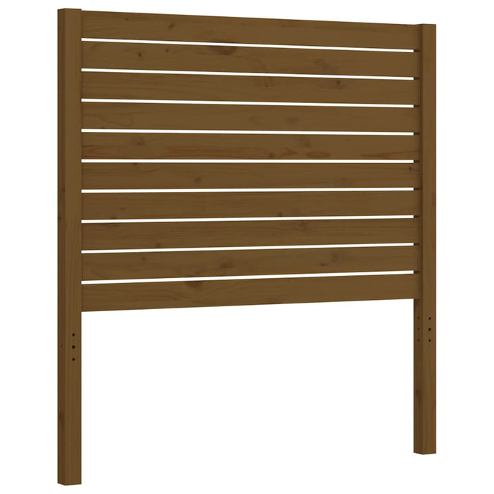 Massivholzbett mit Kopfteil Honigbraun 90x200 cm
