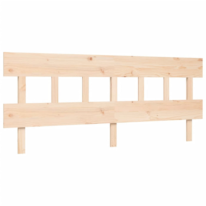 Massivholzbett mit Kopfteil 200x200 cm