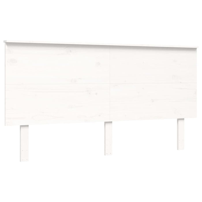 Massivholzbett mit Kopfteil Weiß 160x200 cm