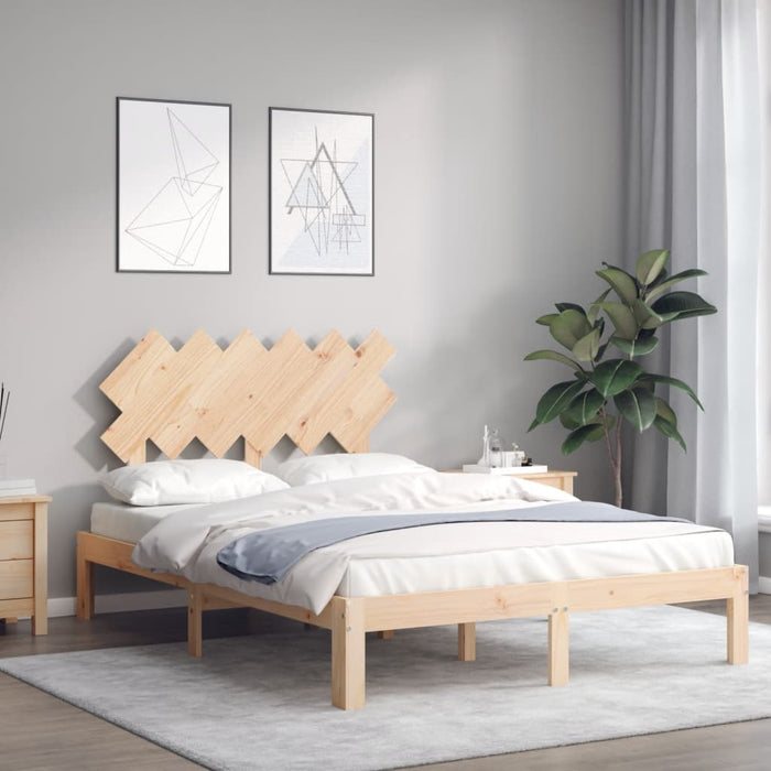 Massivholzbett mit Kopfteil 120x200 cm