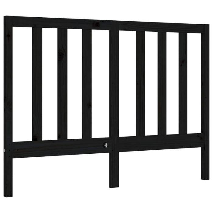 Massivholzbett mit Kopfteil Schwarz