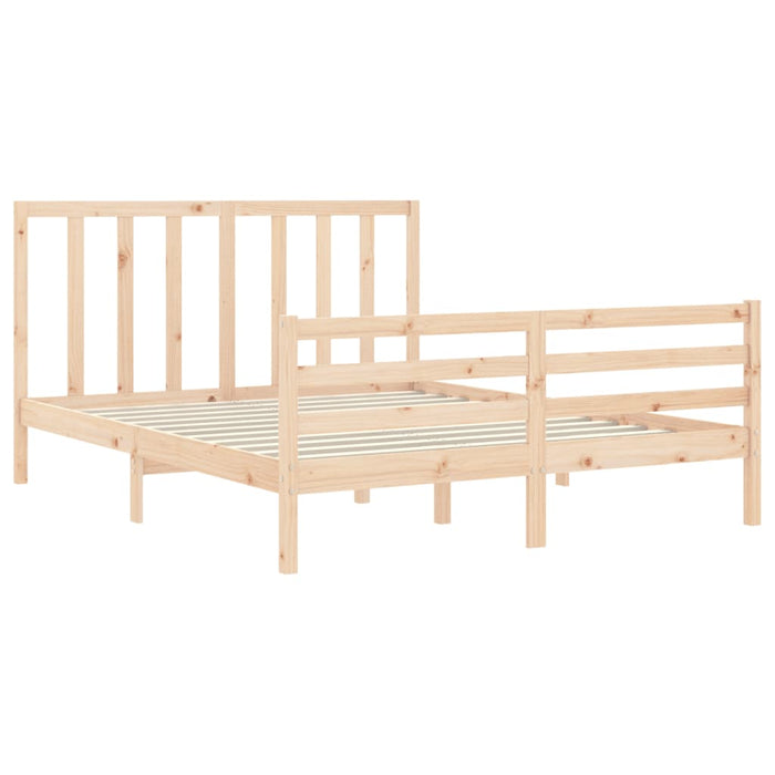 Massivholzbett mit Kopfteil