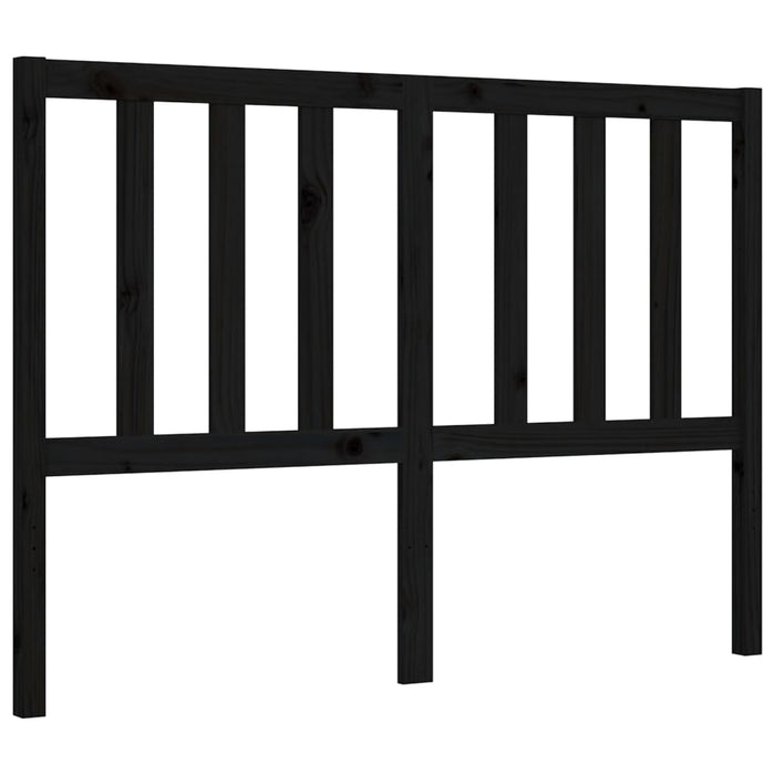 Massivholzbett mit Kopfteil Schwarz
